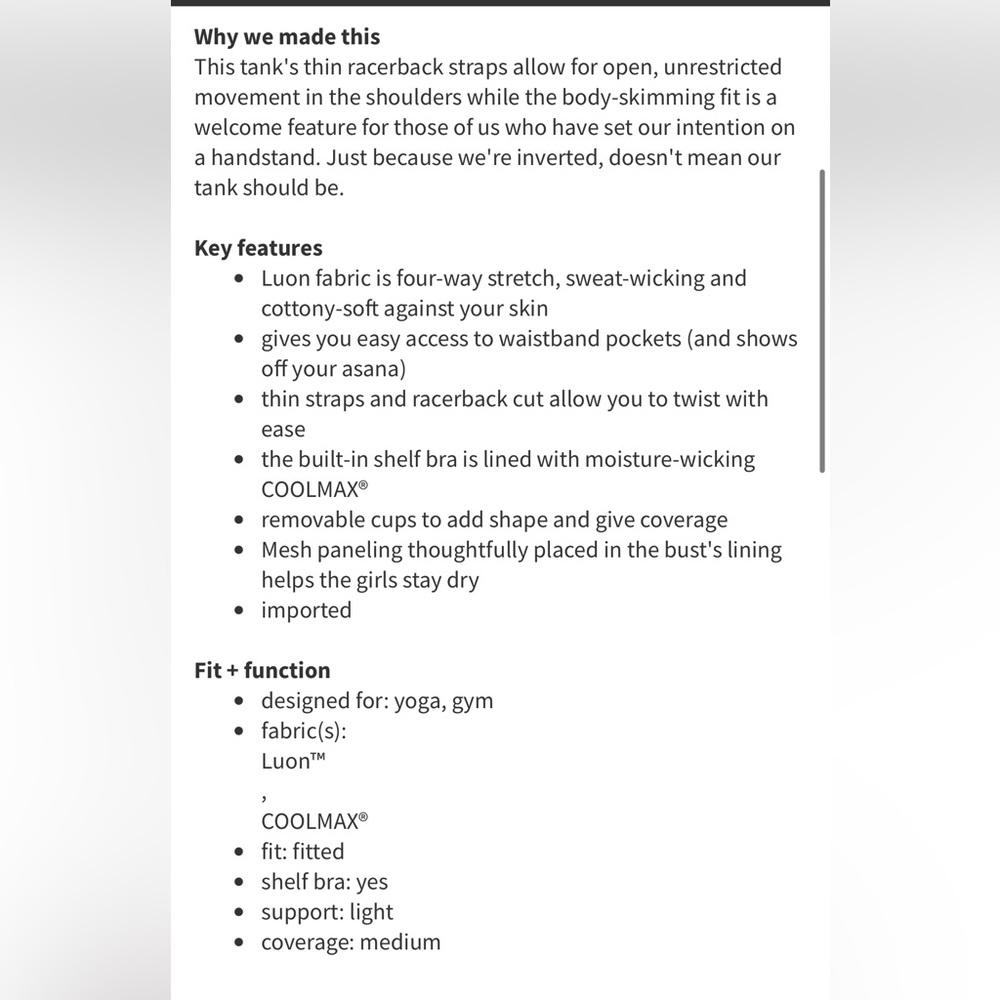 Lululemon Power Y Tank Luon Wee Are From Space Vintage Pink 8 - Picture 8 of 12